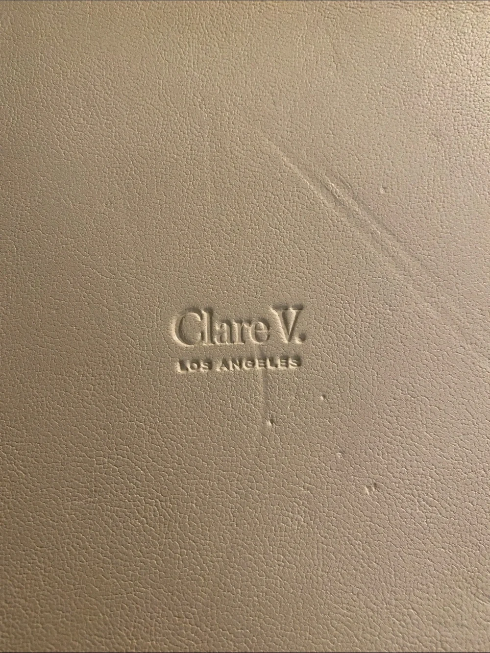 Clare V. Beige Leather Tray